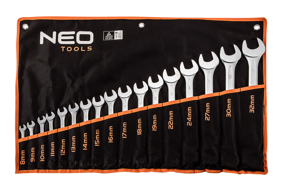 NEO TOOLS sada očkoplochých klíčů 6-32mm, 17ks, 09-753