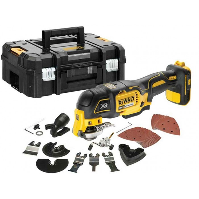 DeWALT DCS356 + Tstak (verze bez aku) bezuhlíková aku oscliační bruska s nástroji