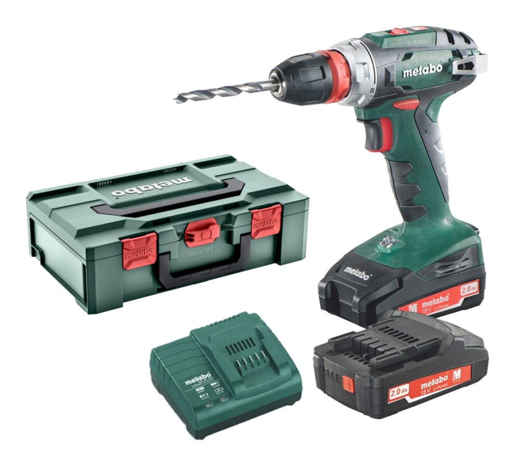 METABO BS 18 Quick (2x2Ah) aku vrtací šroubovák s výměnným sklíčidlem