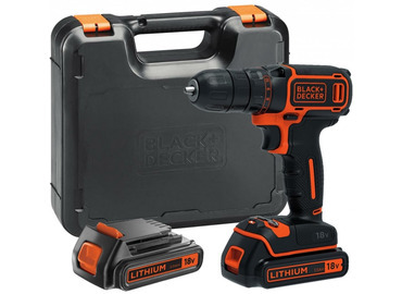 Aku vrtací šroubovák Black&Decker BDCDD186KB 18V 2xAKU