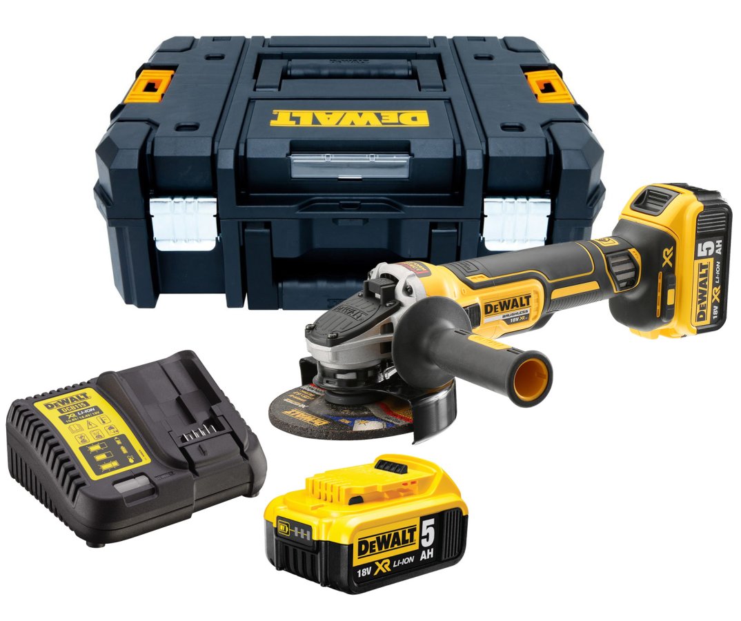 DeWALT DCG405P2 (2x5Ah) 18V aku úhlová bruska Obrázek
