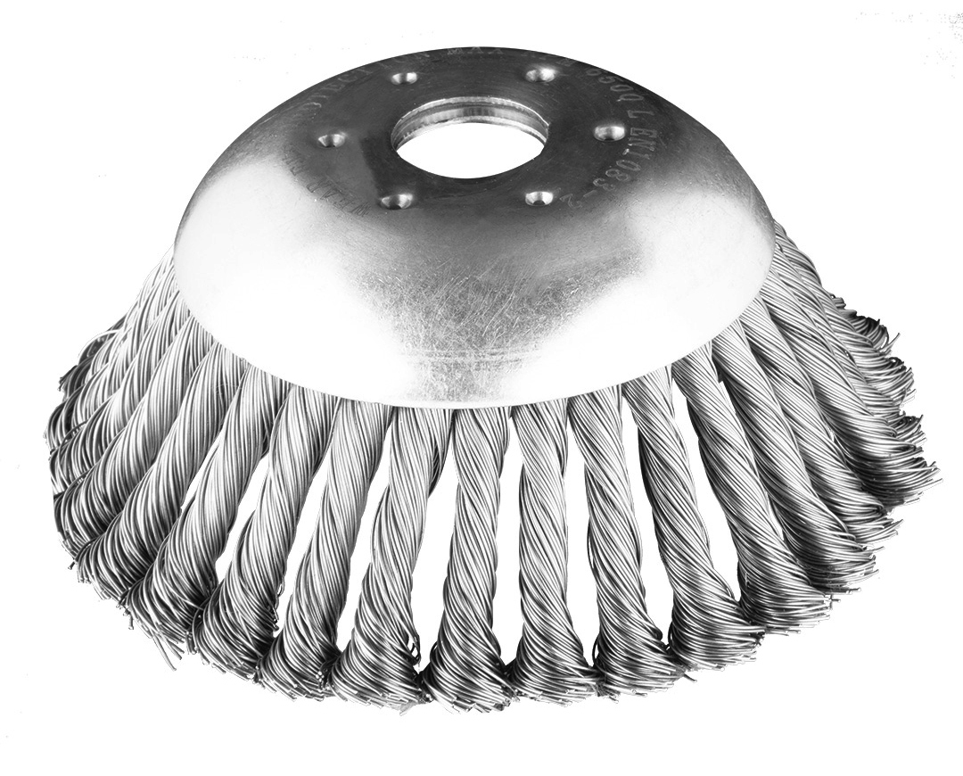 GRAPHITE 55H100 drátěný copánkový kotouč hrncový do křovinořezu 150x25.4mm