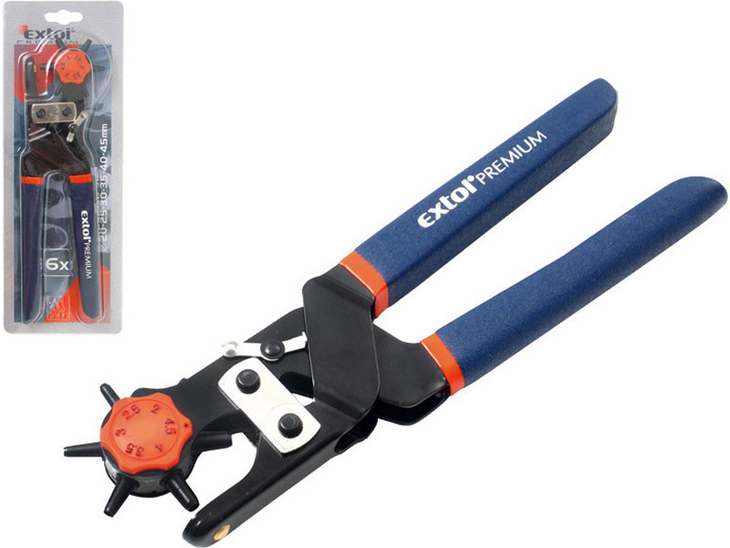 EXTOL PREMIUM kleště děrovací kovové, 2-2,5-3-3,5-4-4,5mm 8813820