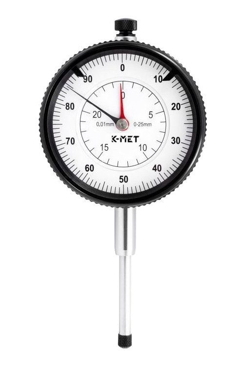 Levně K-MET 1155-02-025 úchylkoměr číselníkový 0-25mm 60mm 0,01mm ČSN 251811, 251816