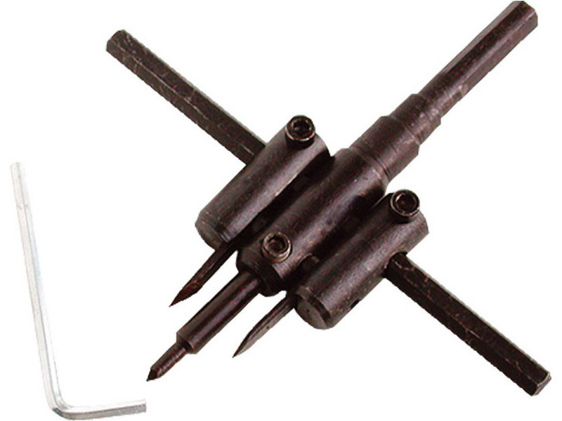 EXTOL CRAFT 1804 vrták nastavitelný vykružovací do dřeva s 2 břitý, 30-120mm