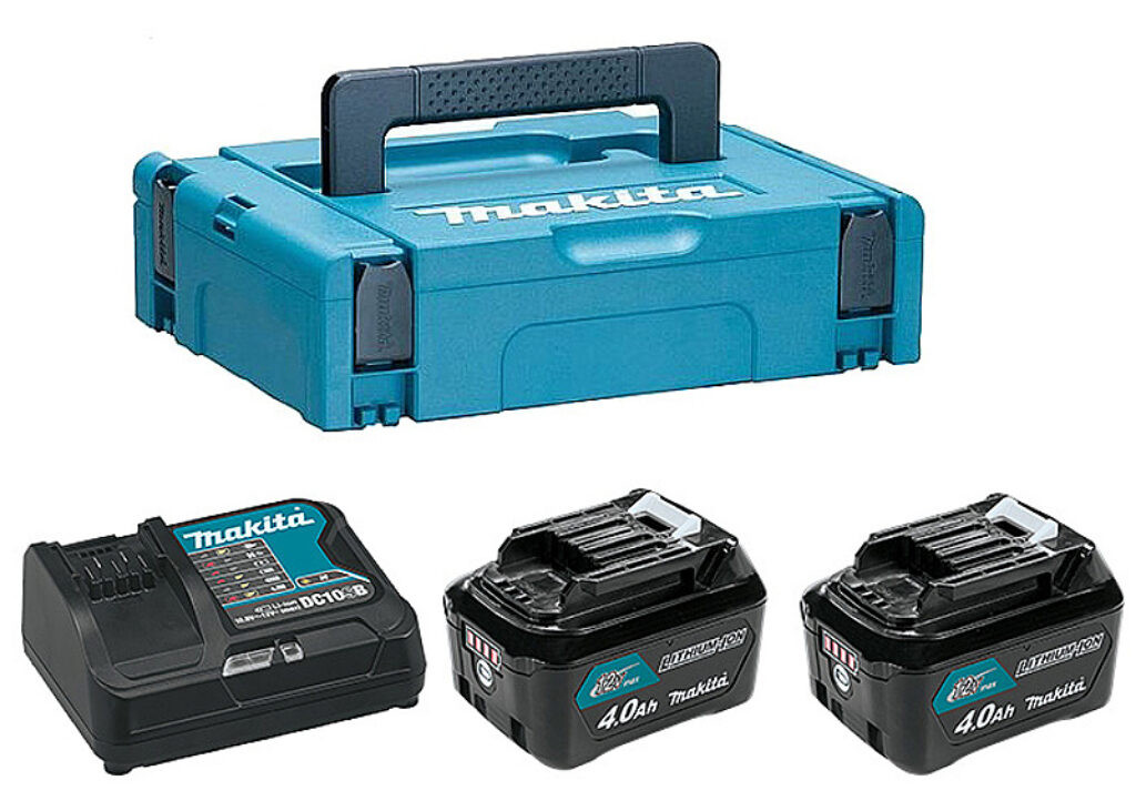 MAKITA 197641-2 sada 2x akumulátor BL1041B 12V 4Ah LiIon CXT + nabíječka DC10SB, ORIGINÁL