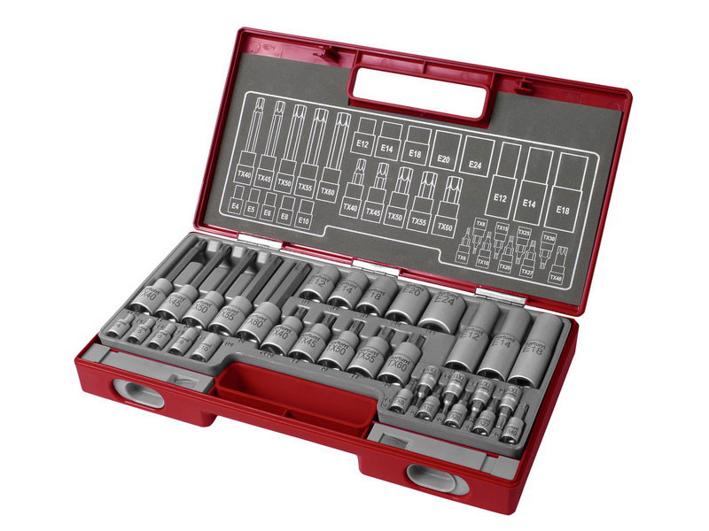 FORTUM 4700020 hlavice nástrčné a zástrčné TORX sada 32ks