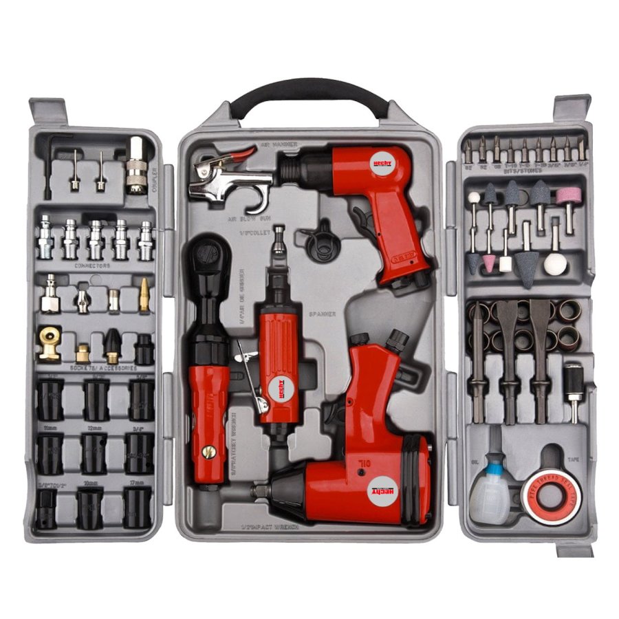 HECHT 002075E sada pneumatického nářadí a příslušenství ke kompresoru, 71 ks
