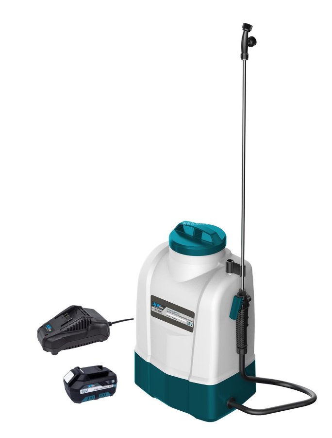XTline XT102940-1B2B zahradní aku postřikovač 10 lit. + 1x LiIon 2Ah, nabíječka 2.4A