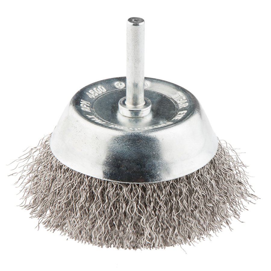 GRAPHITE 57H600 kartáč drátěný nerezový čelní  75mm, vlnitý drát, stopka