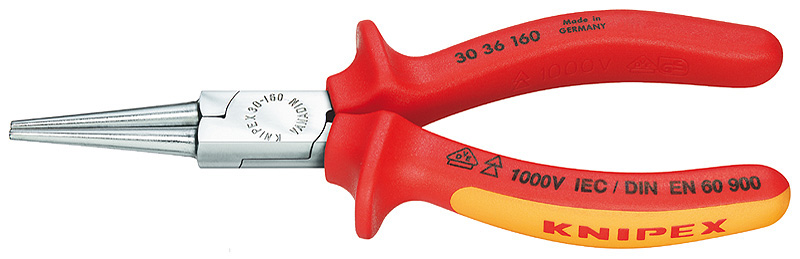 KNIPEX 3036160 kleště kulaté dlouhé izolované 1000V VDE 160mm