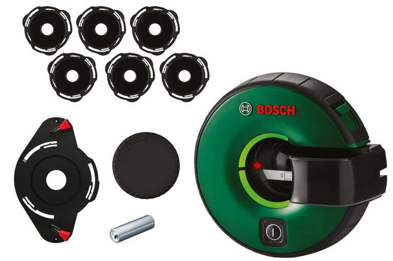 BOSCH Atino Set svinovací metr s laserovou linkou + set gelových podložek (6x)