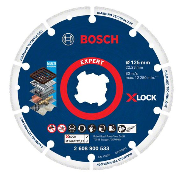 BOSCH Expert 125mm DIA kotouč na kov Diamond Metal Wheel X-LOCK Obrázek