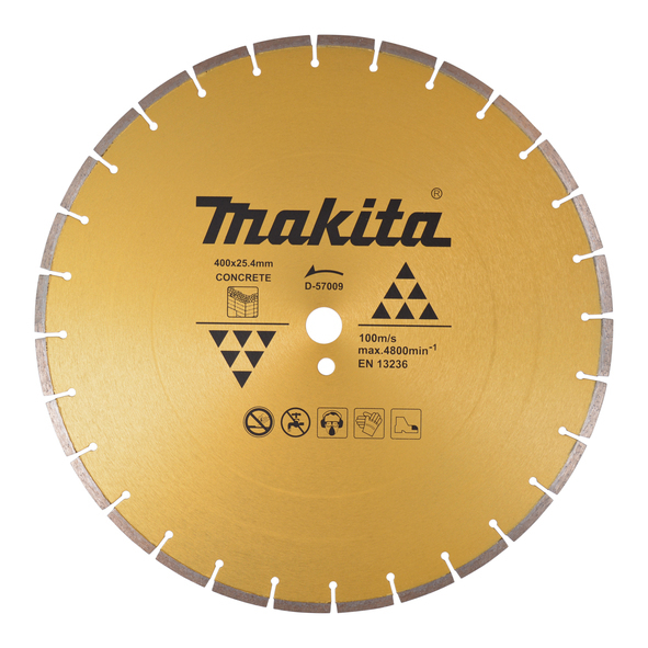 MAKITA D-57009 kotouč diamantový řezný segmentový na BETON, 400x25,4mm