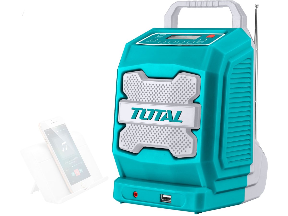 TOTAL TJRLI2001 dílenské aku rádio Bluetooth 20V LiIon industrial, P20S
