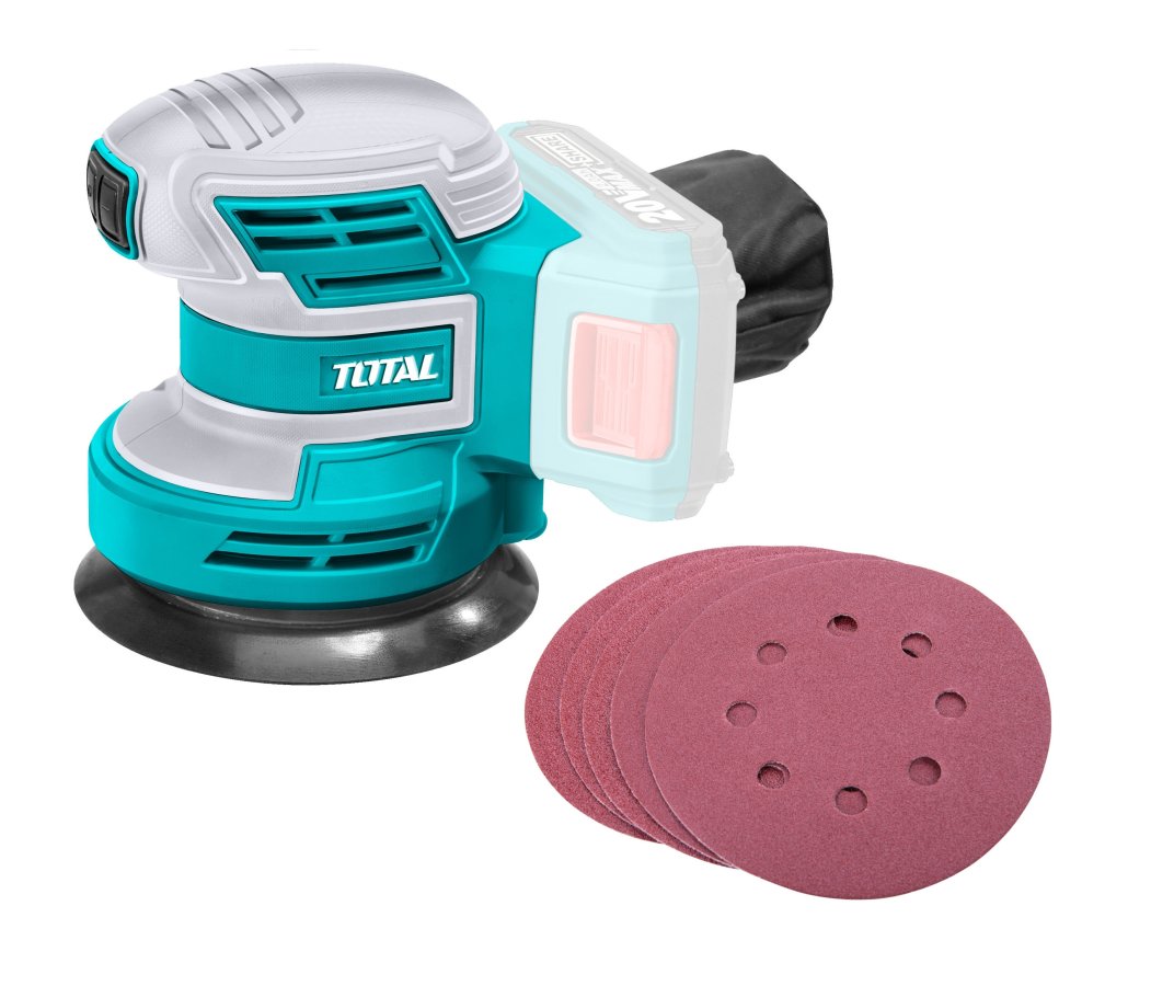 TOTAL TROSLI2001 aku excentrická bruska 125mm 20V LiIon P20S, bez akumulátoru