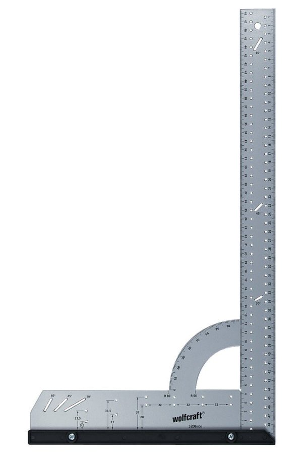WOLFCRAFT 5205000 univerzální úhelník, úhloměr, šablona na závěsy