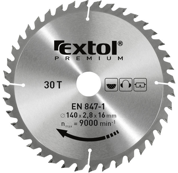 EXTOL PREMIUM kotouč pilový SK 140x2x16mm, 30T, 8803210