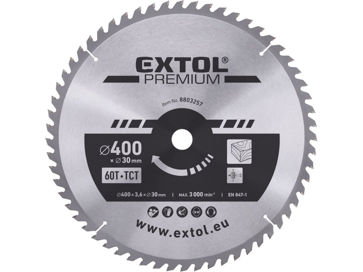 EXTOL PREMIUM 8803257 kotouč pilový 400x2,8x30mm s SK plátky 60 Z
