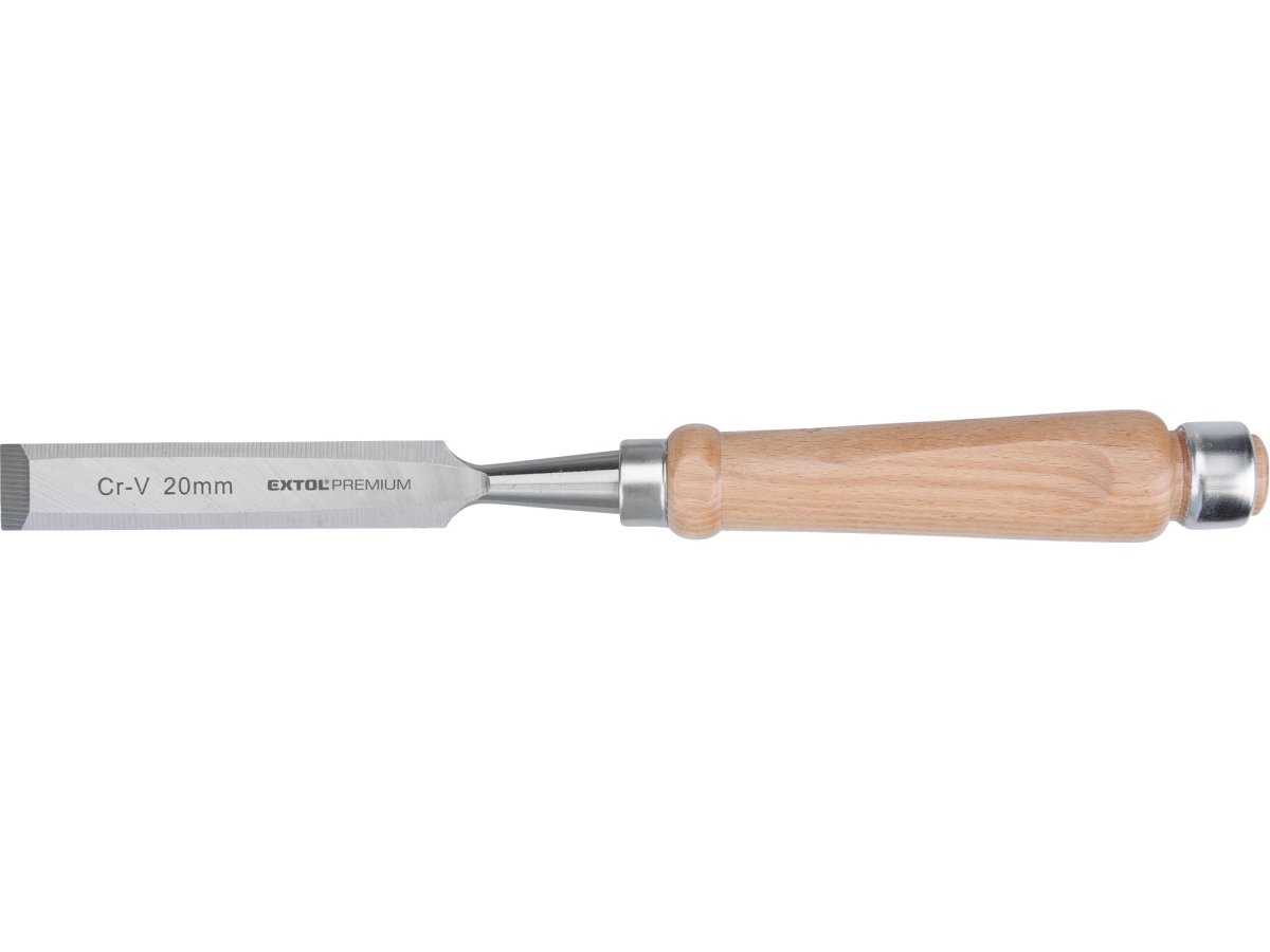EXTOL PREMIUM 8812320 dláto 20mm s kvalitní bukovou rukojetí, délka 280mm, CrV Obrázek
