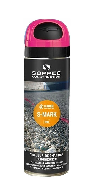 SOPPEC 105017 RŮŽOVÝ značkovací sprej S-MARK FLUO 500ml fluorescentní