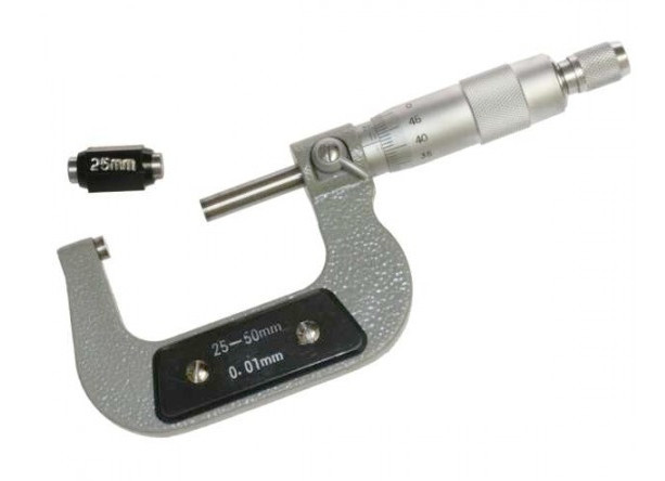 KINEX 7004 mikrometr třmenový 25-50 mm/0,01mm, ČSN 25 1420, DIN 863