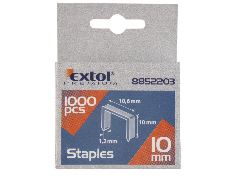EXTOL PREMIUM spony 12mm 10,6x0,52x1,2mm 1000ks 8852204
