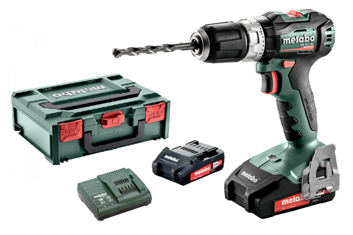 METABO SB 18 L BL (2x2Ah) bezuhlíková aku příklepová vrtačka 60Nm