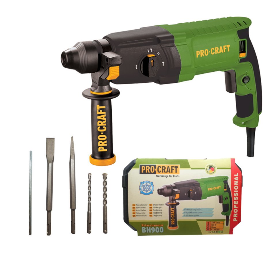 PROCRAFT BH900 kombinované kladivo SDS+ 3,2J