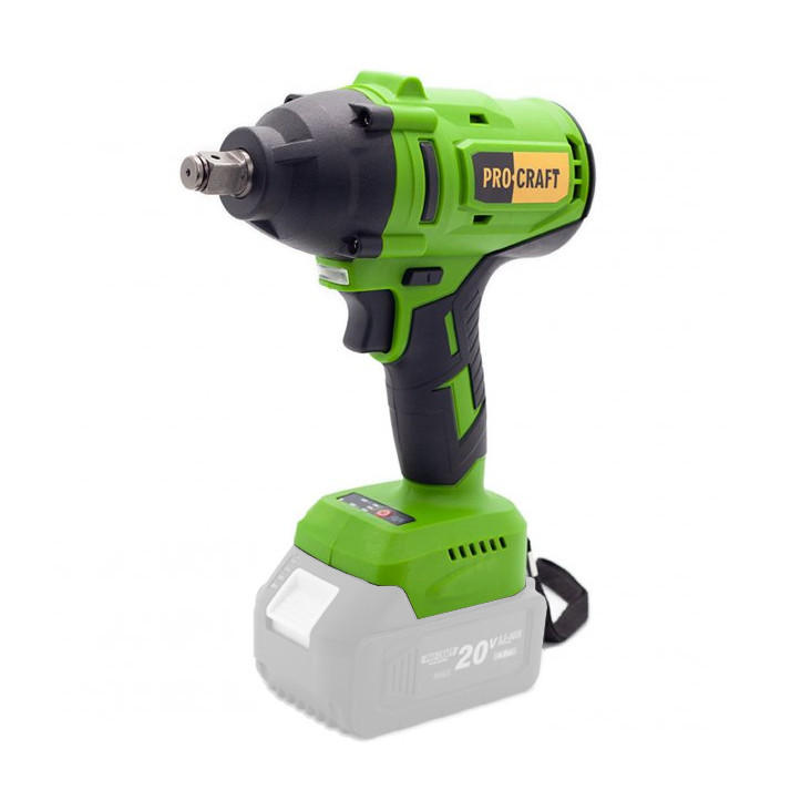 PROCRAFT PWA56 aku rázový utahovák bezuhlíkový 1/2" 560Nm LiIon 20V, bez aku Obrázek