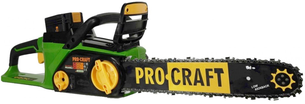 PROCRAFT PKA40Li bezuhlíková aku řetězová pila 35cm LiIon 40V 4Ah