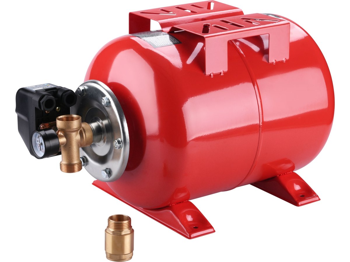 EXTOL PREMIUM 8895150 přídavná vodárna pro čerpadla do vrtu, 24 l, 4 bar