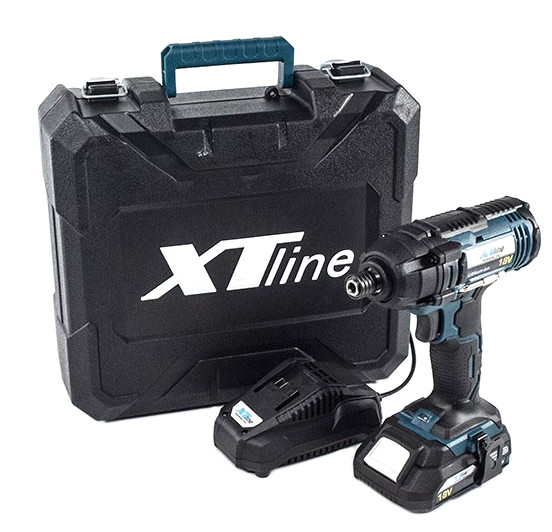 XTline XT102760 aku rázový utahovák 1/4" 18V LiIon 1x2Ah