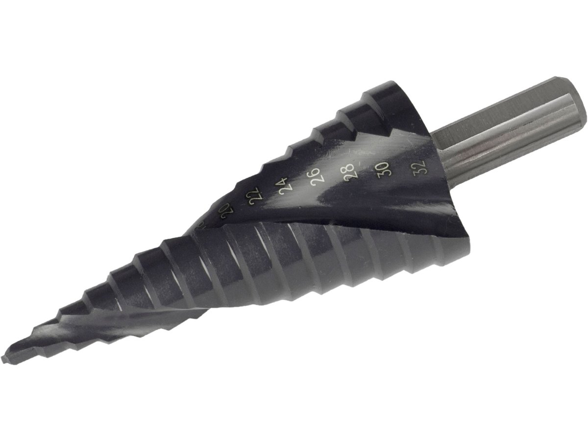 EXTOL INDUSTRIAL 8701194 vrták stupňovitý 4-32mm, po 2mm HSS-Co s lamačem třísek na nerez