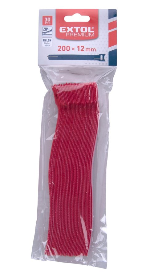 EXTOL PREMIUM  8856292 pásky stahovací VELCRO na suchý zip, 200x12mm, 30ks