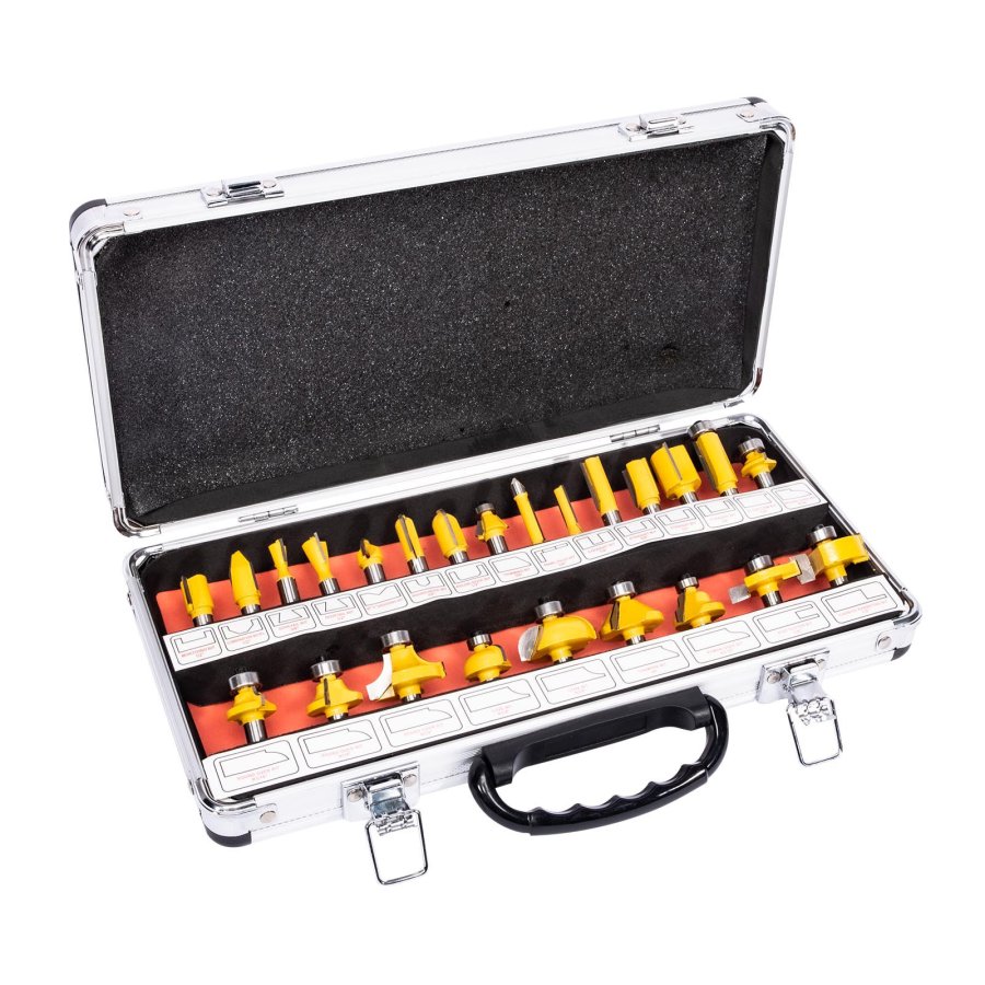 STAVTOOL P11130 sada stopkových vidiových fréz do horní frézky, 8mm - 24 ks Obrázek