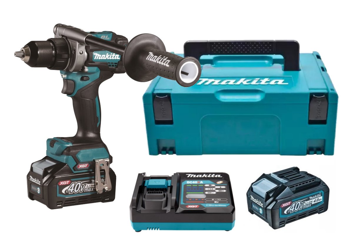 MAKITA DF001GM201 aku bezuhlíkový vrtací šroubovák LiIon XGT 40V 2x4Ah, Makpac