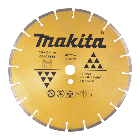 MAKITA D-56982 kotouč diamantový řezný segmentový na BETON, 300x25,4mm