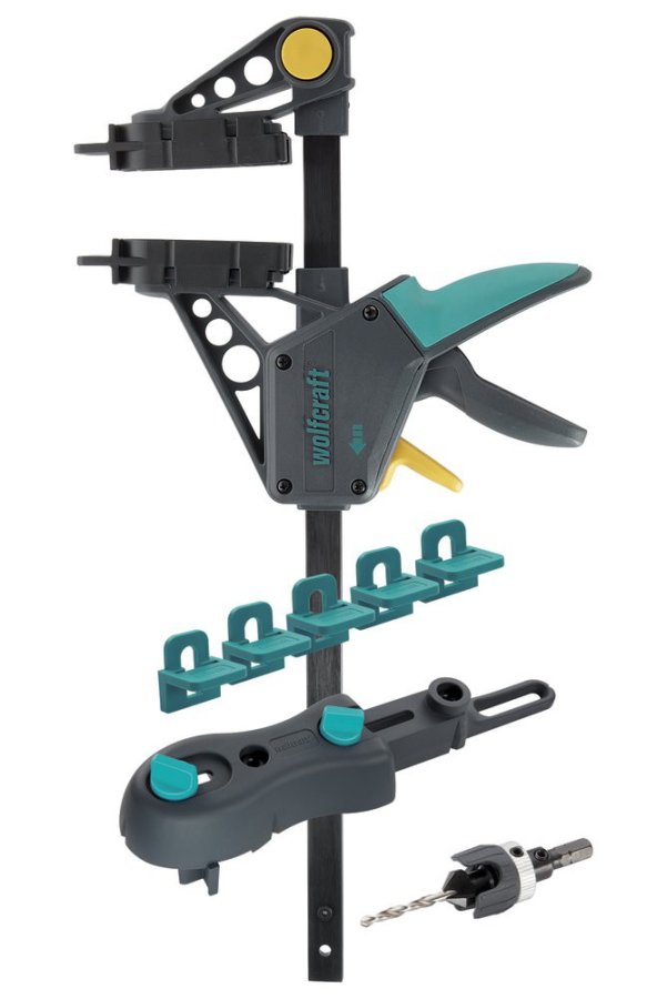WOLFCRAFT SET TERASA - viditelné šrouby - svěrka  se sadou příslušenství 6988000