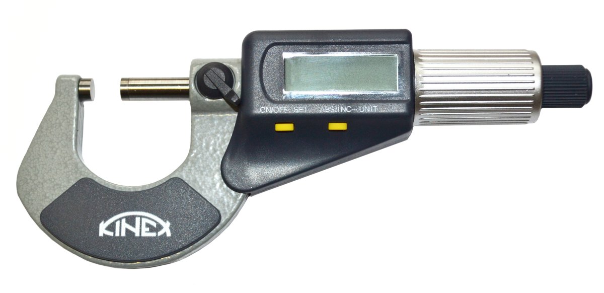 KINEX mikrometr třmenový digitální   0-25mm, 0,001mm, 7031