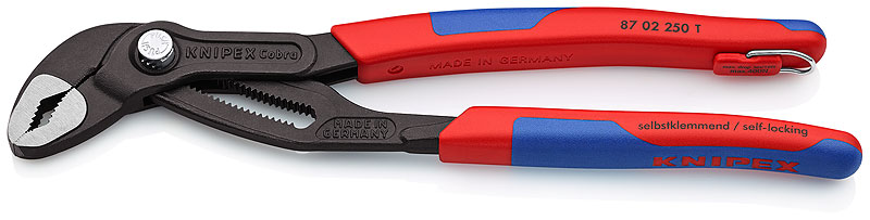KNIPEX 8702250T instalatérské kleště COBRA s pojistkou