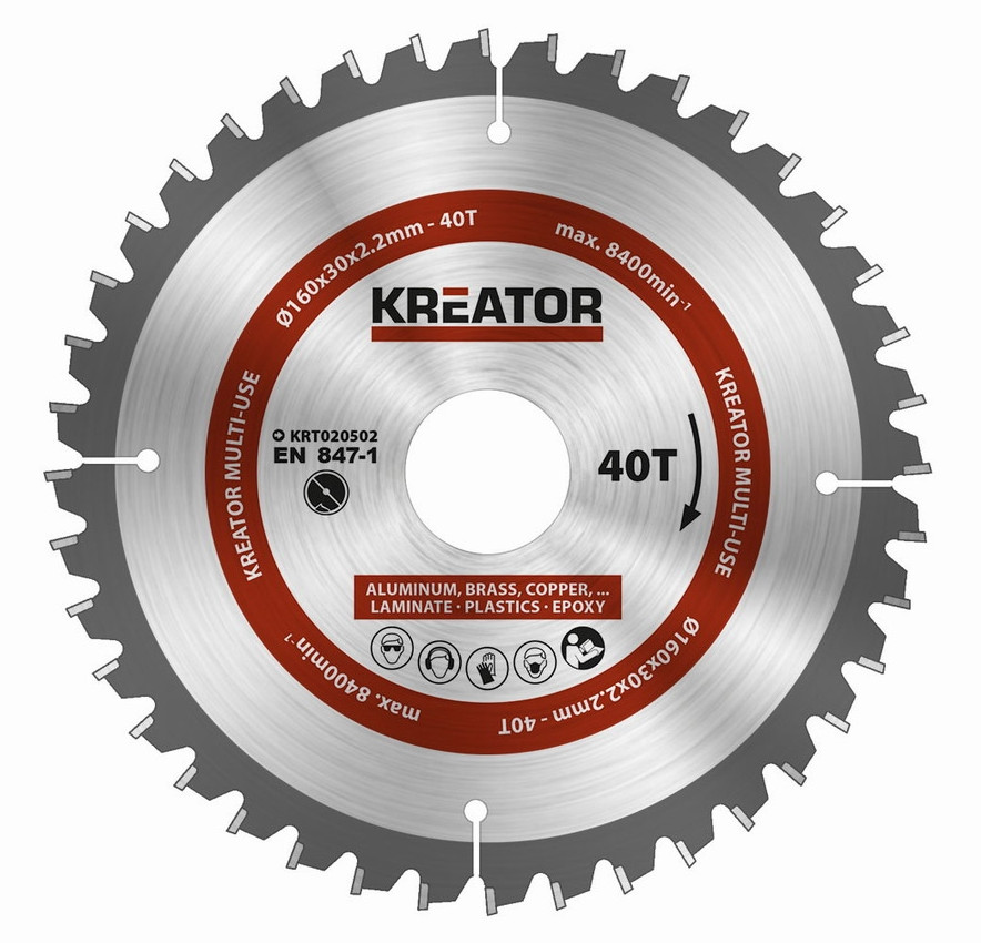 KREATOR KRT020502 pilový kotouč 160x30x2,2mm 40Z