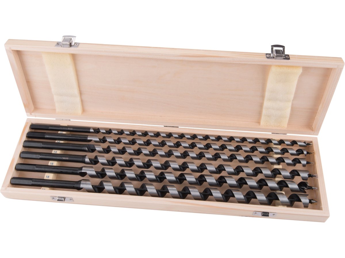 Levně EXTOL PREMIUM 8801292 sada vrtáků hadovitých do dřeva 6ks 10-12-14-16-18-20 x 460mm
