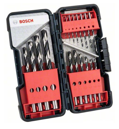 BOSCH HSS PointTeQ 18dílná sada vrtáků do kovu
