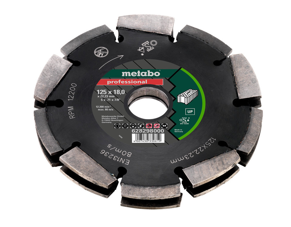 METABO DIA frézovací kotouč 125x22,23mm (18 mm)