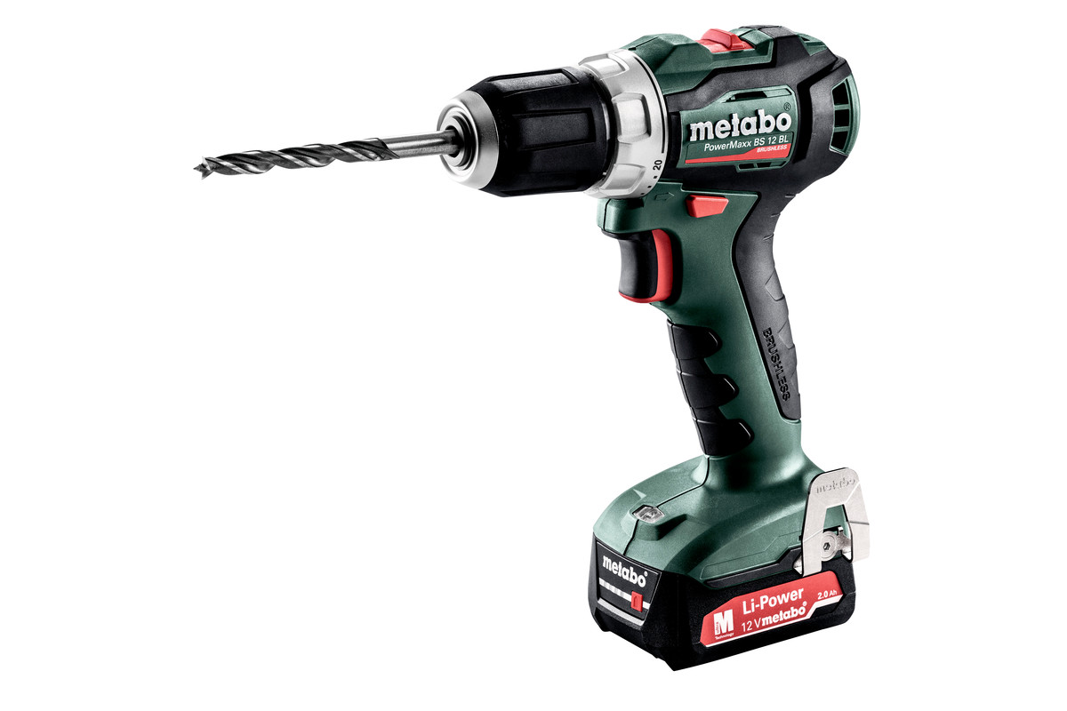 METABO PowerMaxx BS 12 BL (2x2Ah) 12V bezuhlíková aku vrtačka / 45 Nm