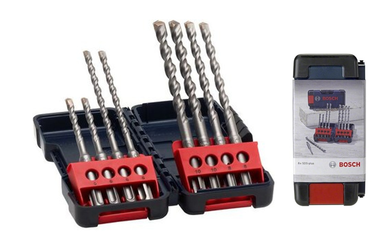 BOSCH sada vrtáků SDS plus 3 Toughbox 8ks 5,6,8mm 2607019903
