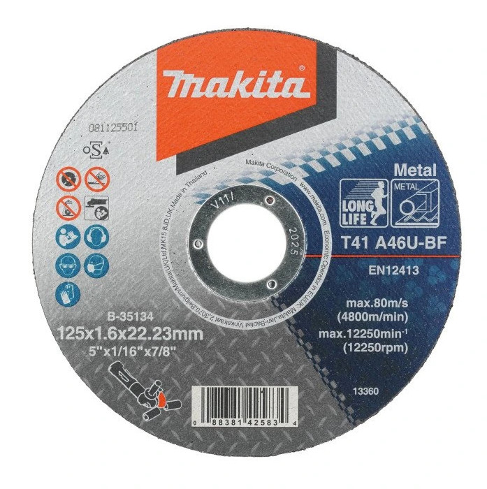MAKITA B-35134 řezný kotouč 125x1,6x22,2mm na ocel