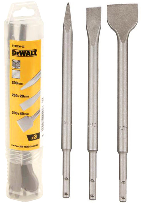 DeWALT DT60330 3dílná sada sekáčů SDS-plus