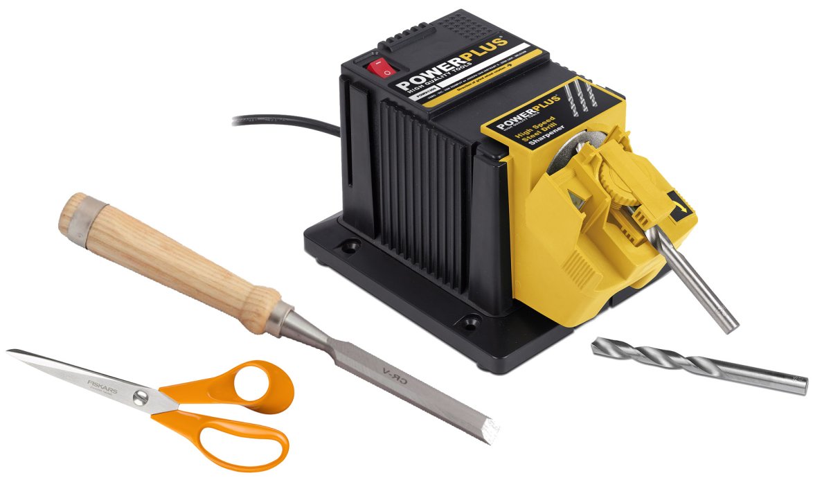 POWERPLUS POWX1350 multifunkční bruska na vrtáky, nože, nůžky, dláta apod.